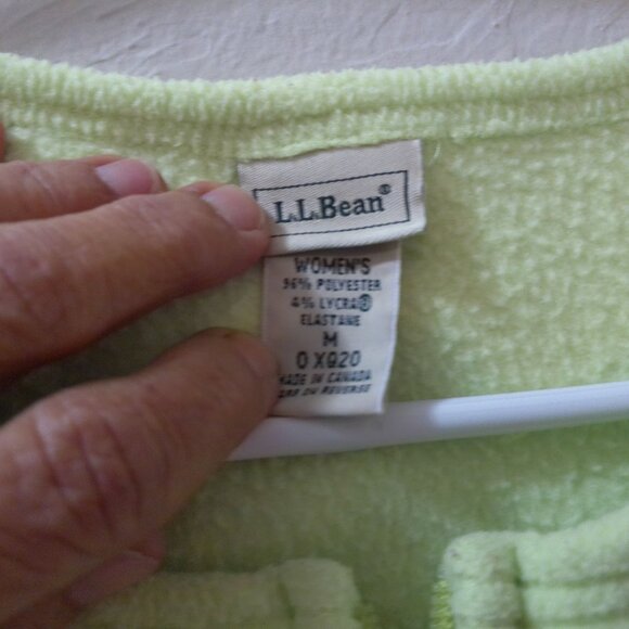 L.L. Bean Women’s Fleece Zip Vest Lime Green Size M - Picture 2 of 2